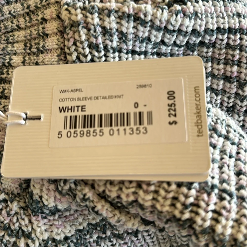 NWT Ted Baker London Aspel Cotton Puff Sleeves Detailed Sweater - Picture 7 of 10